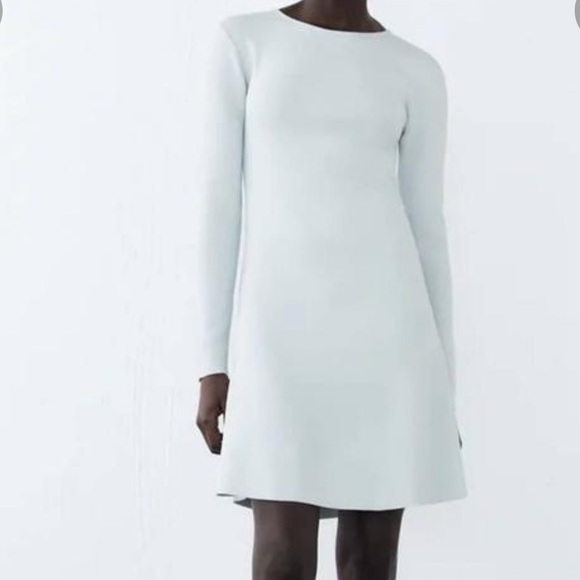 Knit mini dress ice blue - Picture 5 of 5